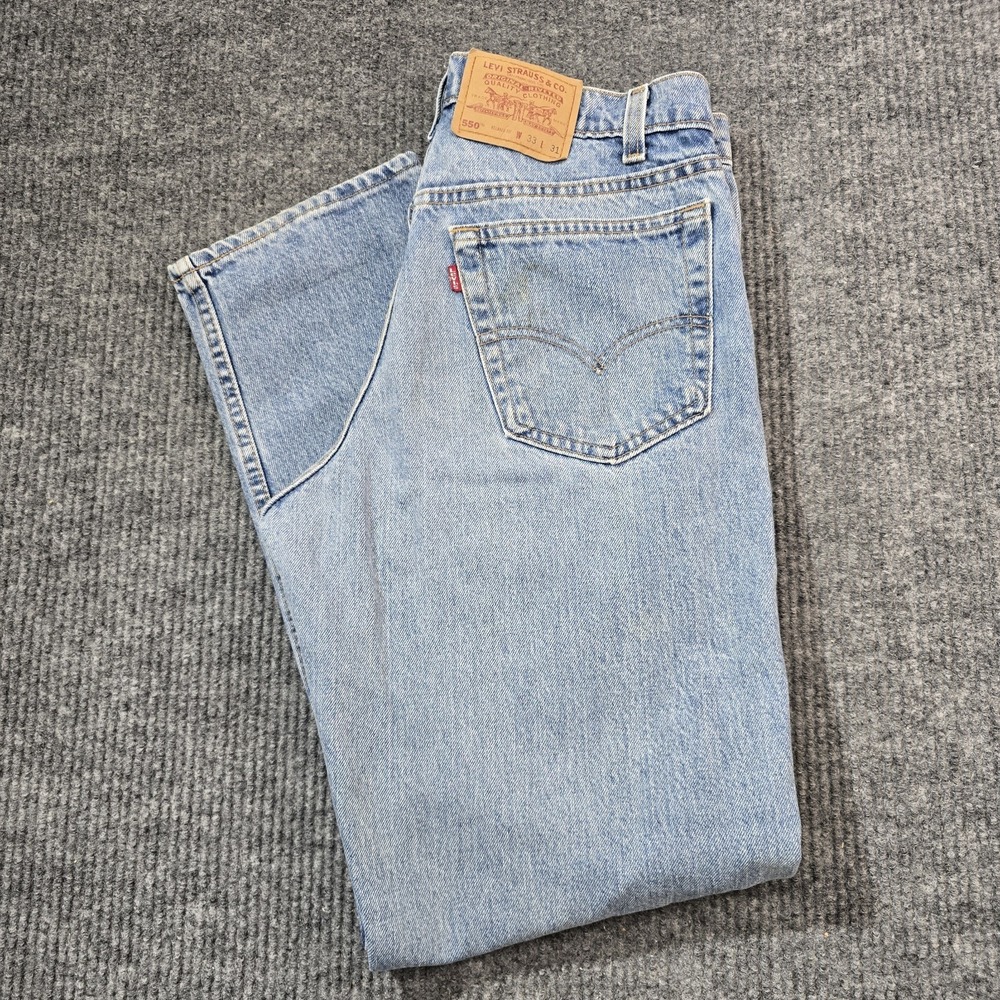 Vintage Levis 550 Jeans Mens 33x31 Relaxed Fit Tapered Leg Made in USA 1997 90s